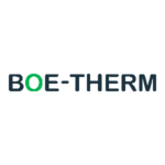 Logotyp Boe-Therm i svart och grönt.